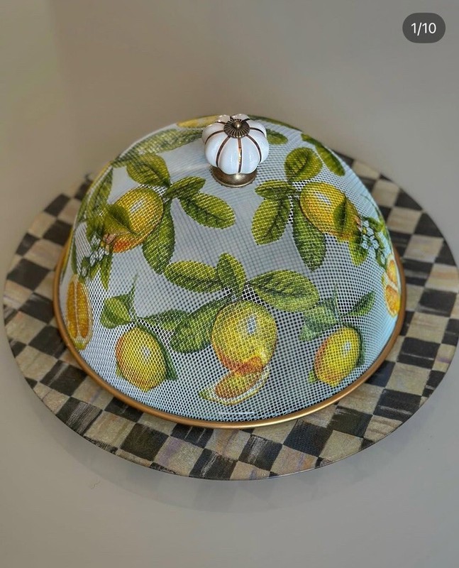 Covers food & Cake: handmade, made of metal and decoupage print. 11 In
