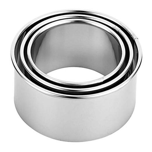 Cookie Cutters – Biscuit Cutters/Stainless Steel Dumpling Round Edge, 3Pcs