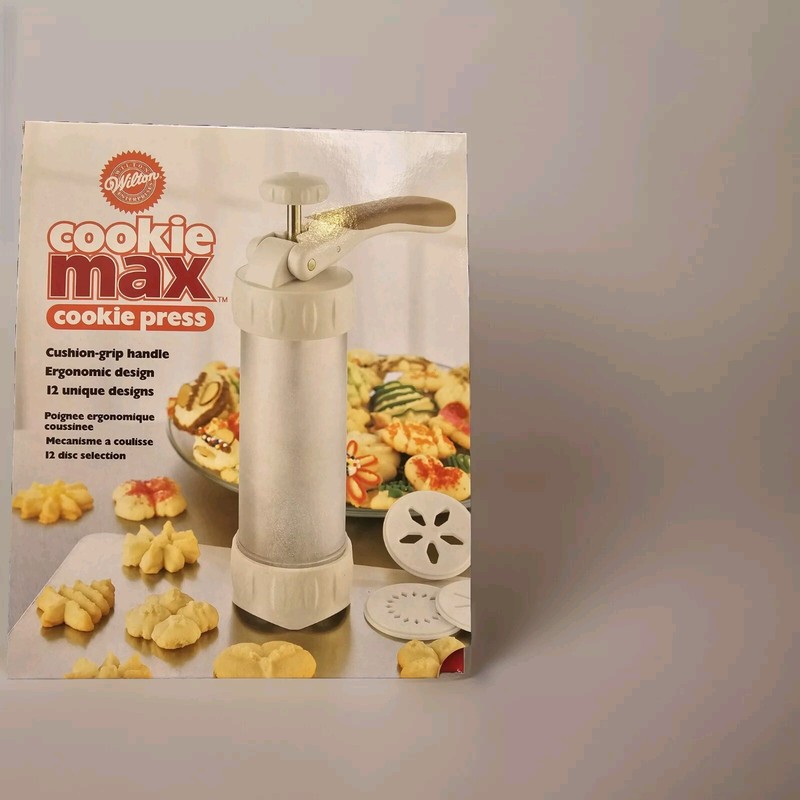 WILTON | VINTAGE Cookie Max Cookie Press | Cushion Grip 12 Disc Design | NIB gallery