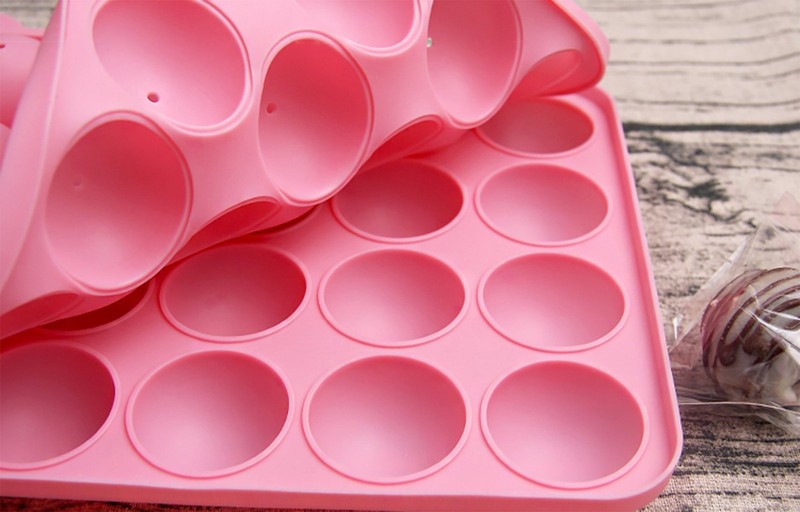 2 Pack 20-Cavity Silicone Cake Pop Mold for Hard Candy Lollipop Party Cupcake gallery