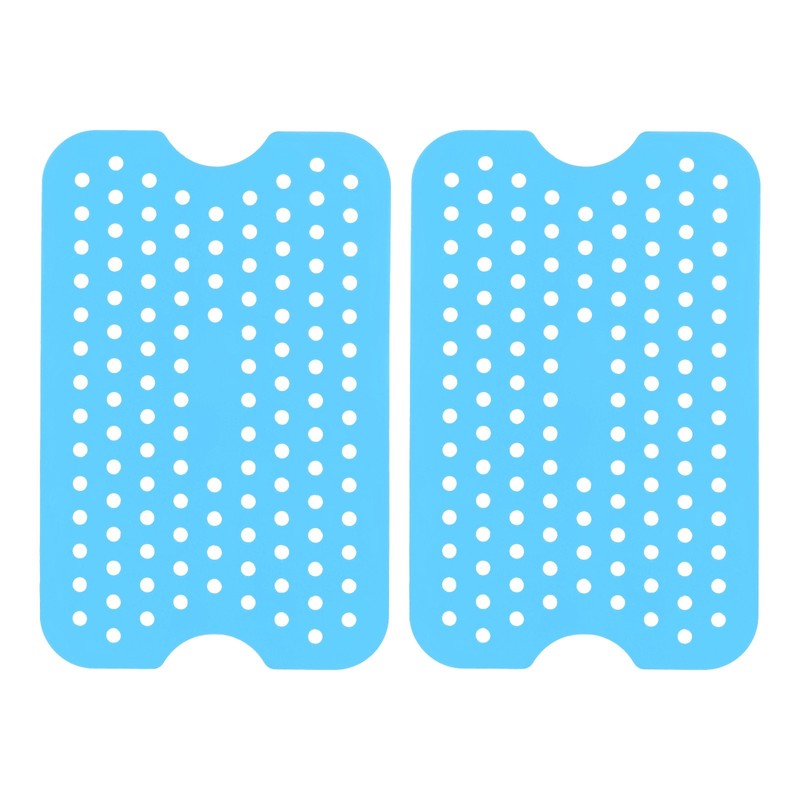 4 Pcs Reusable Air Fryer Liners for Dual Basket Fryers, Blue
