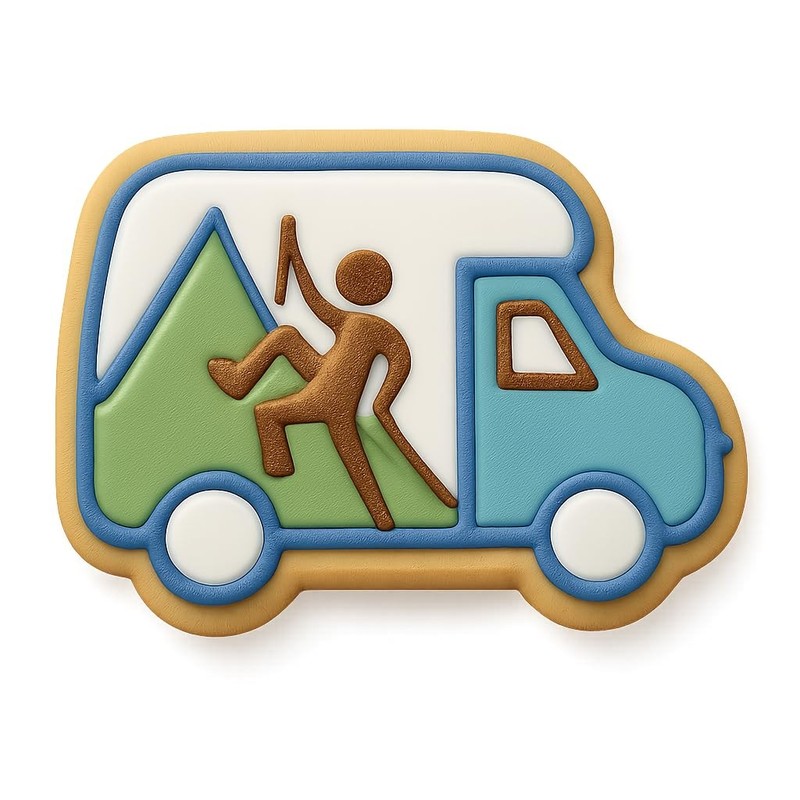 Rock Climber�s Van Cookie Cutter & Stamp, Fondant & Clay - 4x3.2 gallery