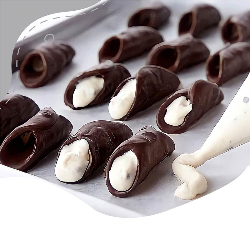 Stainless Steel Cannoli Tubes Kit Tubular Shaped Baking Mold Croissant 16PCS gallery