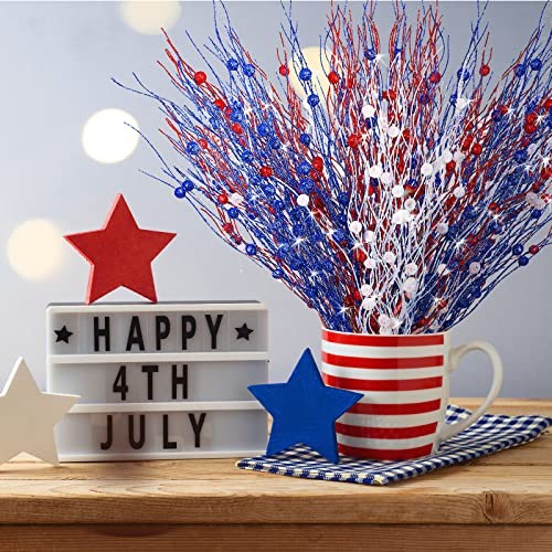 32 Pack 4th of July Centerpiece Decoration Red White Blue Red, Blue, White gallery