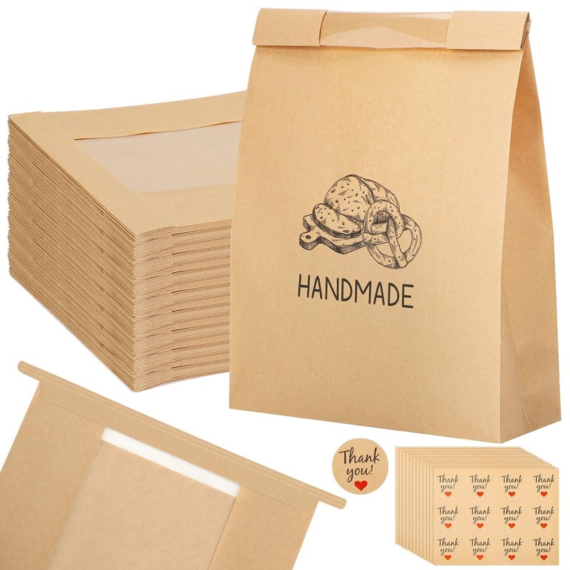 120 Bread Bags for Homemade Bread, Sourdough Bread Bags with Tin Tie Tab Lock…
