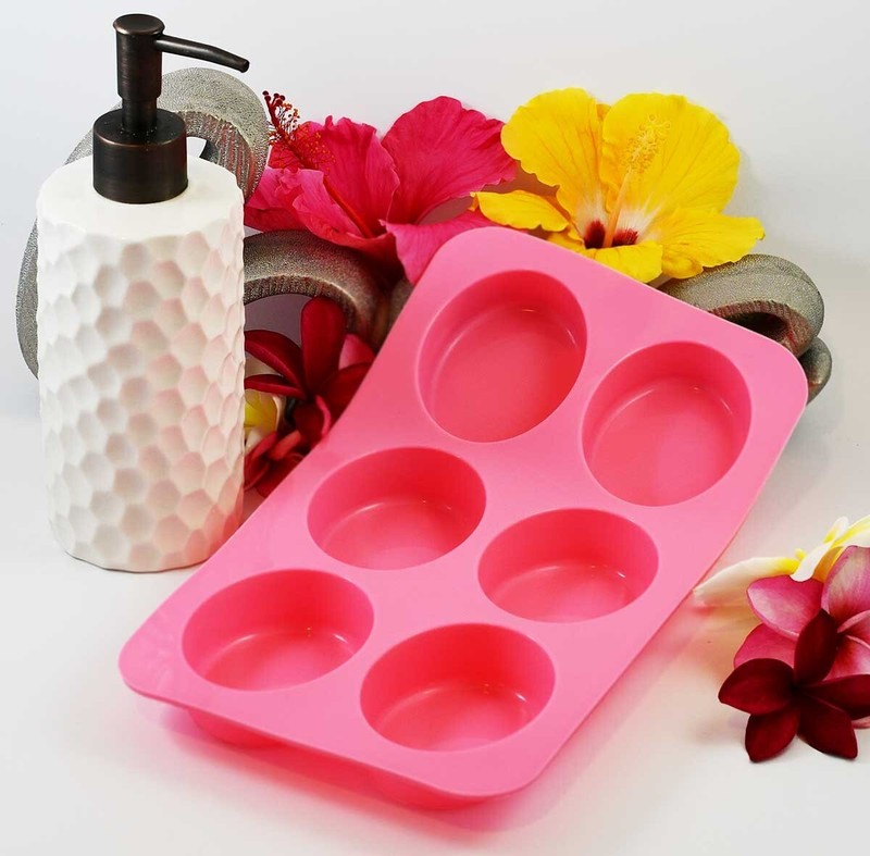 2 Pack of Soap Oval Molds, 6 Cavities Silicone Chocolate Baking , Homemade DIY gallery