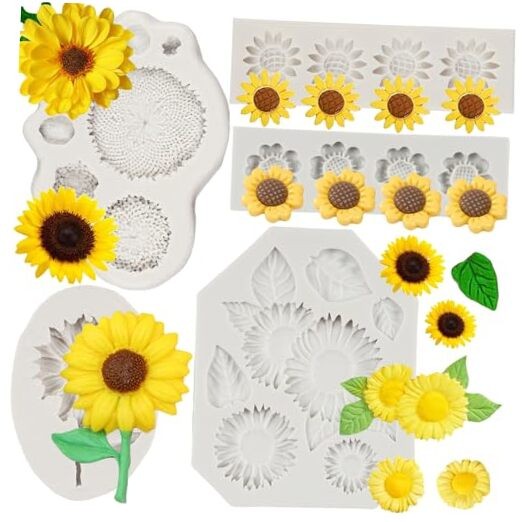 Sunflower Silicone Molds Sunflower Stamen Fondant Mold For Cake Style A