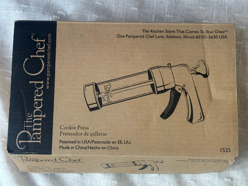 The Pampered Chef #1525 Cookie Press, Original Box - Never Used - Complete gallery