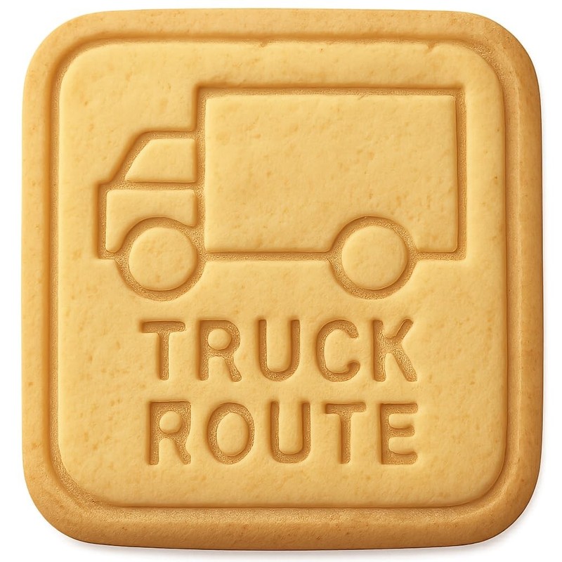 Truck Route Sign Cookie Cutter & Stamp, Fondant & Clay – 4×4