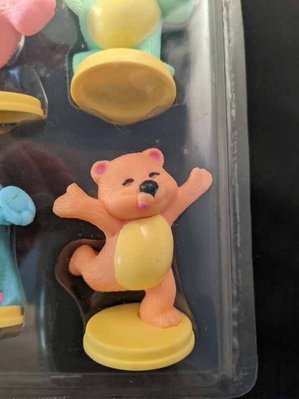Vintage 4 Wilton Birthday Cake Toppers Decorations Tumbling Bears NOS VtG 1994 gallery
