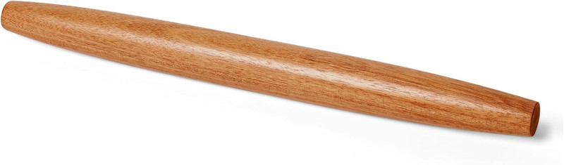 Wooden French Rolling Pin, 17 In., Acacia Wood, Nonstick, Hand Wash Only