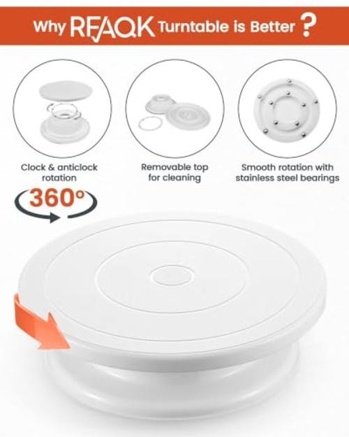 35PCs Cake Turntable and Leveler-Rotating Cake Stand with Non Slip pad-7 gallery