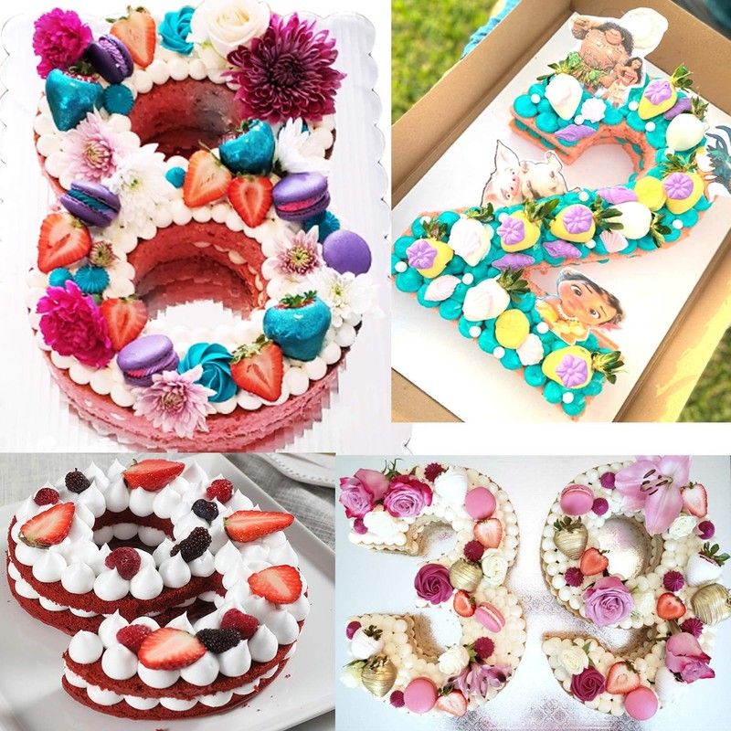 Number Cake Stencils 0-8 Flat Plastic Templates Cutting DIY 10 Inch 9 PCS gallery