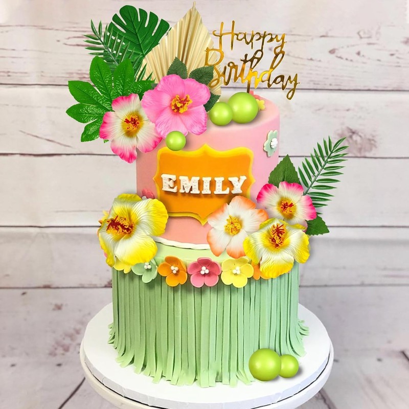 Colorful Flower Cake Topper Set - Summer Theme gallery