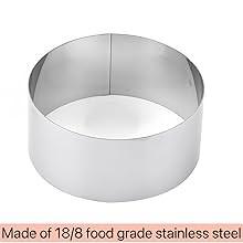 4 Pcs Round Ring Mold for Cooking,Stainless Steel 3 inch Food Molds with 1 gallery