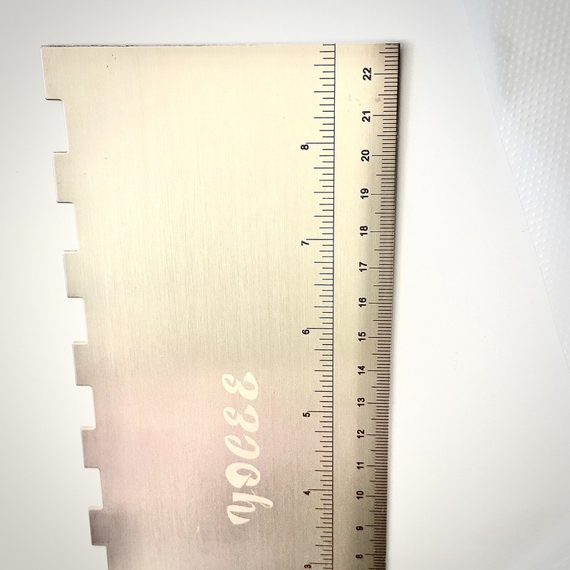 Dual Metal Cake Scraper Smoother and Stripe with Ruler Icing Smoother Tool gallery