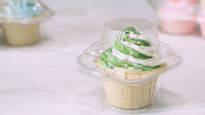 50 Pack Individual Cupcake Boxes - Stackable Plastic Holders for Muffins & Treat gallery