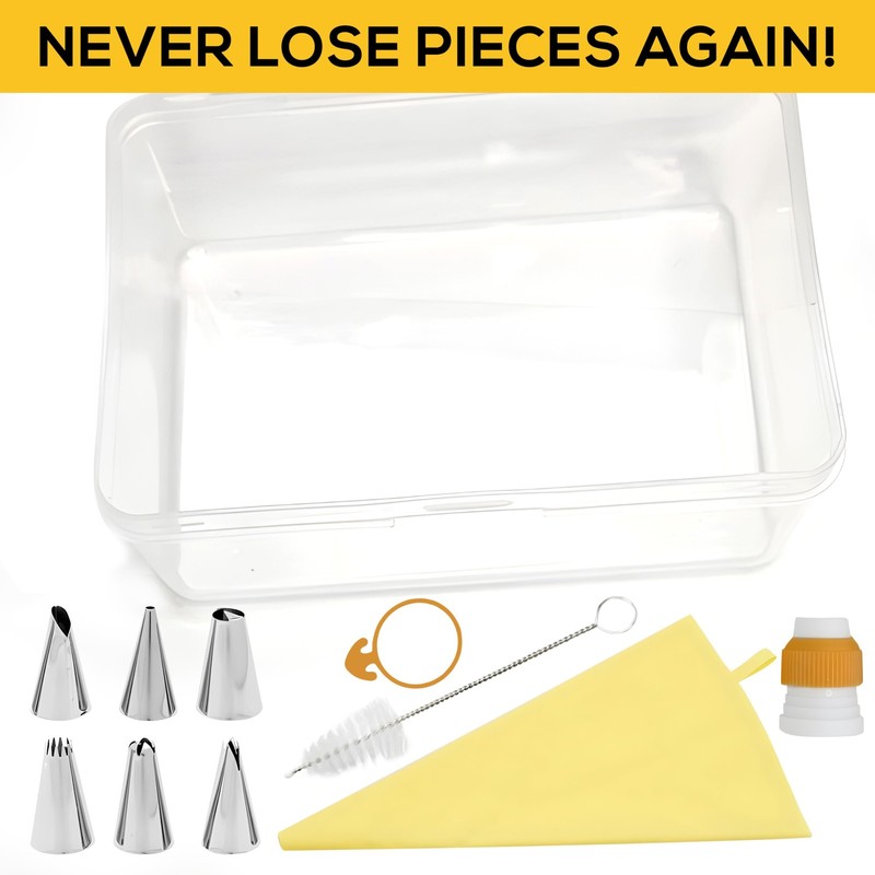 Deviled Egg Piping Tool – Reusable Piping Bag and Tips Set, 9 Piece Silicone ... gallery