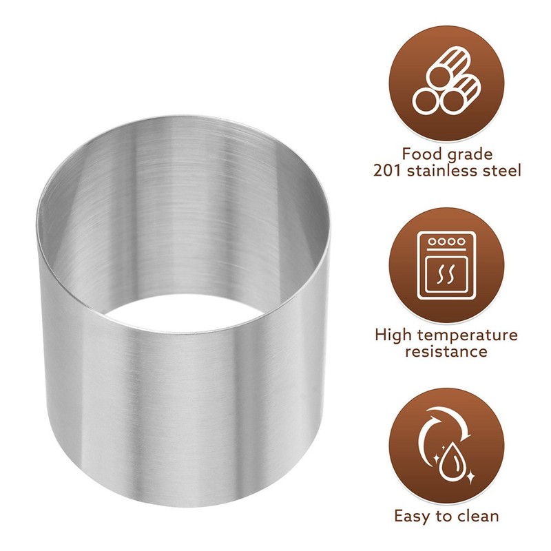12 Pcs Cake Mold Travel Small Cylinder Mini Baking Mousse Ring Molds for gallery