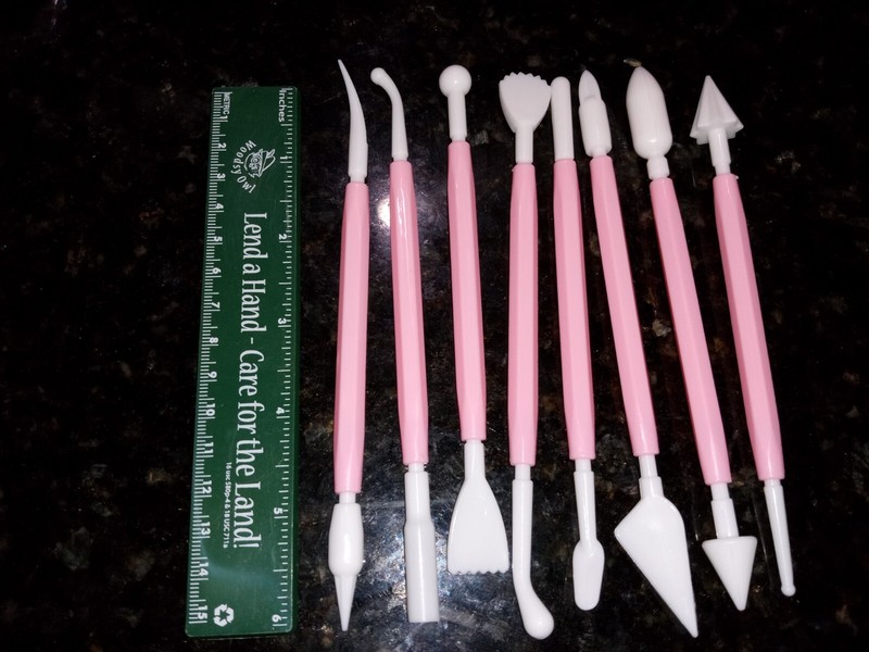 New Fondant Cake Decorating,Sugar Craft, Flower Modelling Tools Set (8pcs). gallery