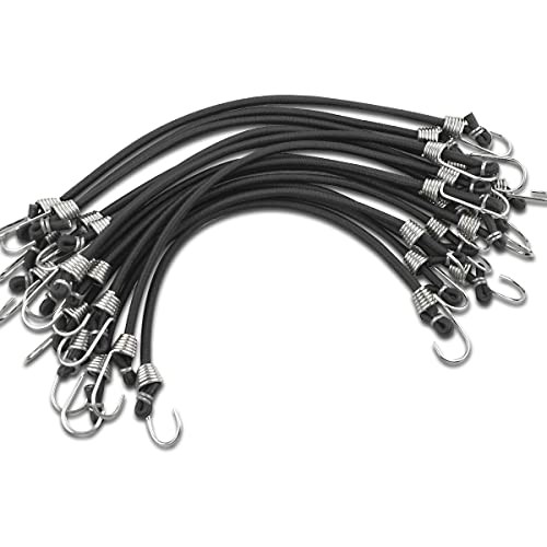 15 Pack Heavy Duty Bungee Cords with Hooks 11 Inch Mini Rubber Bungee Cord gallery