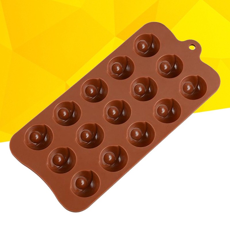 15 Cavity Silicone Mold Eyes Shape Cake Mold Chocolate Jelly Baking Pan (Coffee) gallery
