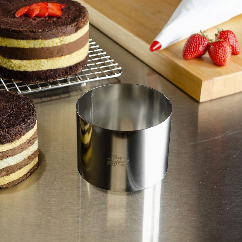 Stainless Steel Round Cake & Pastry Ring, 4 x 3 Inch gallery