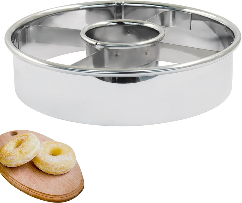 3.86″ Donut Cutter Stainless Steel Doughnut Bagel Cookie Biscuit Baking Mold Too