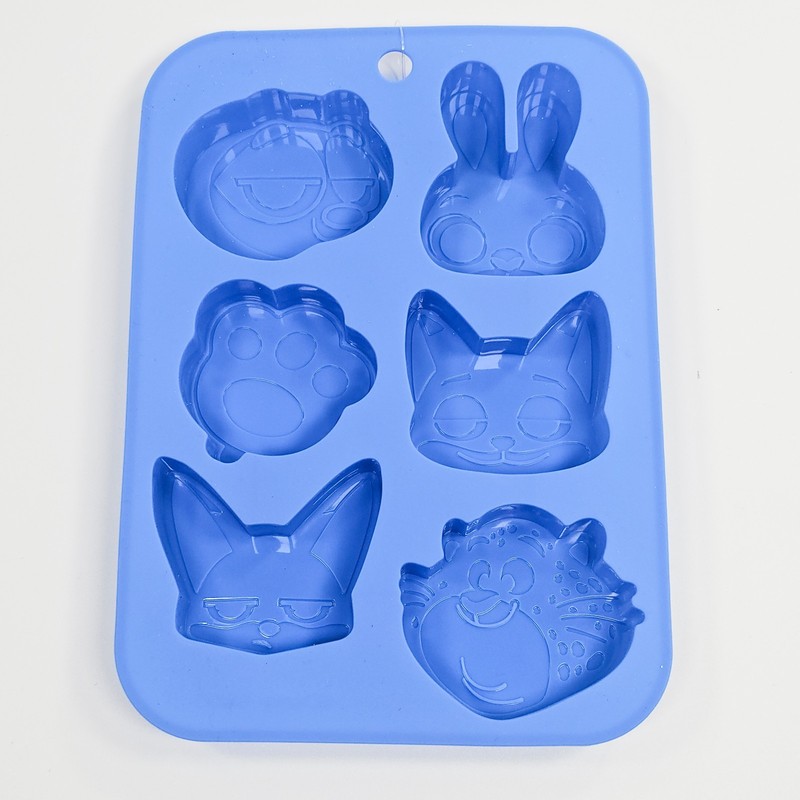 Disney Zootopia Silicone Cake Mold 6-Cavity Judy Nick Baking Pan Japan NWT
