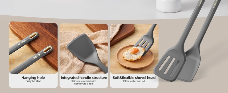 2 Pa Silicone Spatula, Heat Resistant 600°F Silicone Spatulas Set,Turner gallery
