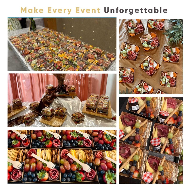 50 Pack Small Charcuterie Boxes with Clear Lids - To Go Paper Mini Charcuteri... gallery