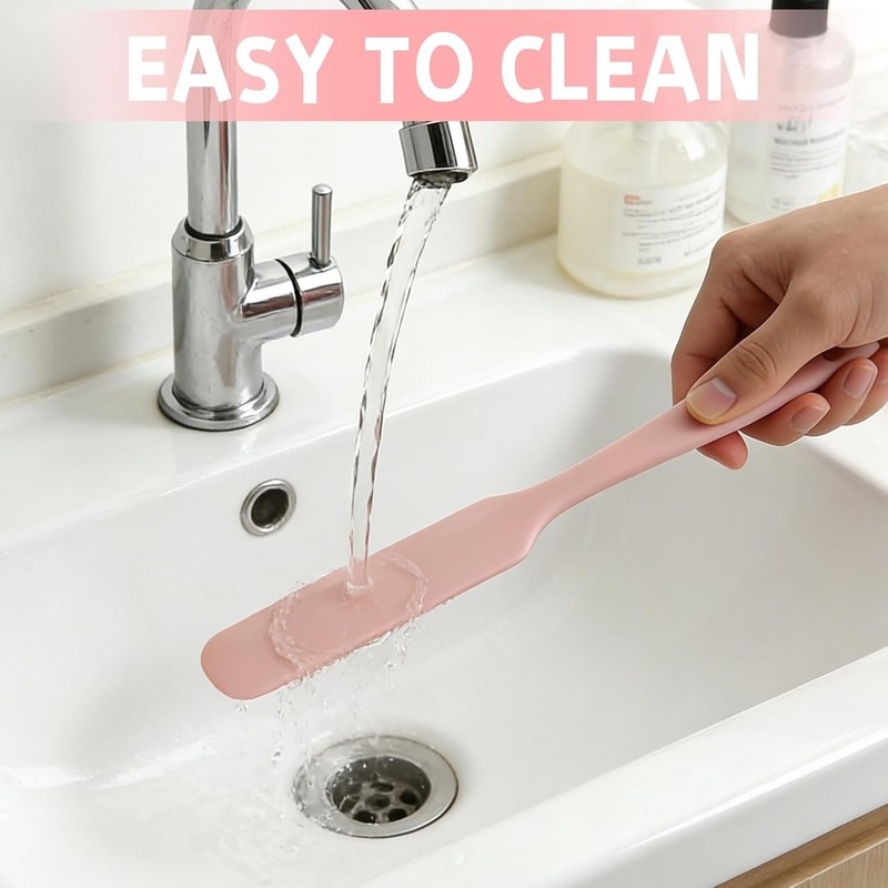 8 Pa Silicone Jar Spatula Set – Long Handle Small Skinny Spatulas 9.4" & gallery