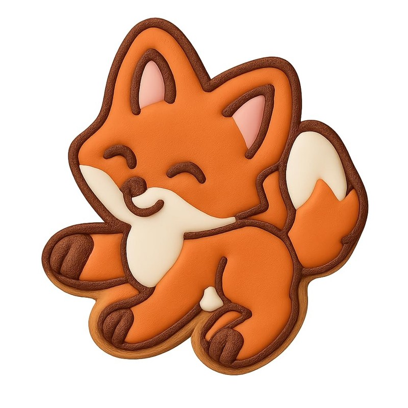 Playful Wolf Cookie Cutter & Stamp – 4×3.7 Fun Kitchen Baking
