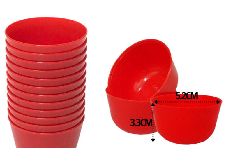48PCS Puto Mold Cup Steamed Rice, Kutsinta, Pichi, Asian Dessert Red Steam Talam