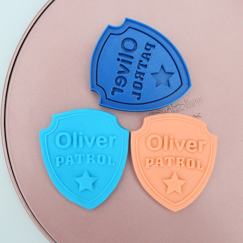 Your Personalised Paw Patrol Badge Embosser Fondant Cutter Birthday Decoration. gallery
