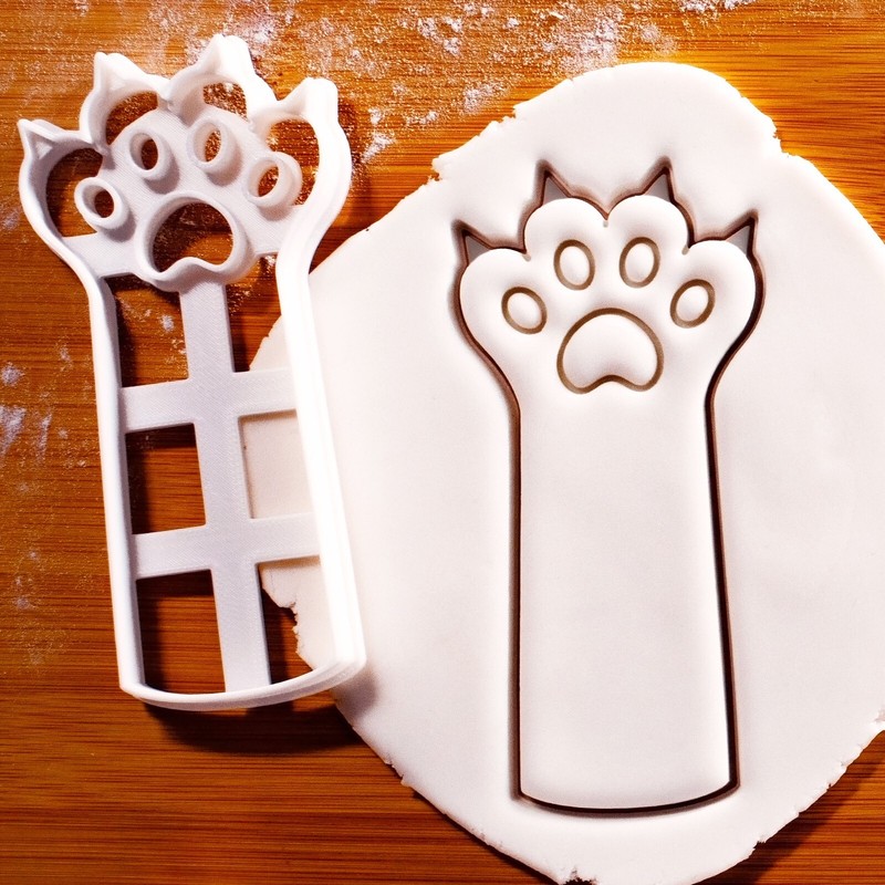 Rock Paper Scissors Kitty Paw Cookie Cutters Set - cute cat cafe treats meow gallery