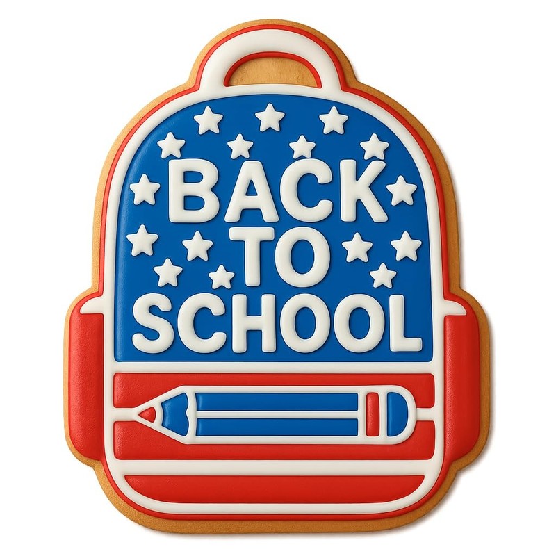 Back to School Backpack Cookie Cutter & Stamp 4x3.2" for Baking Fondant Clay gallery