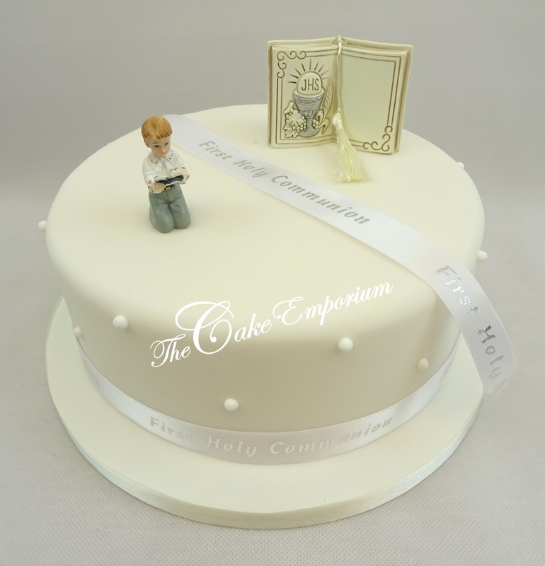 First Holy Communion Girl or Boy ,Bible, Ribbon Cake Topper Ornaments