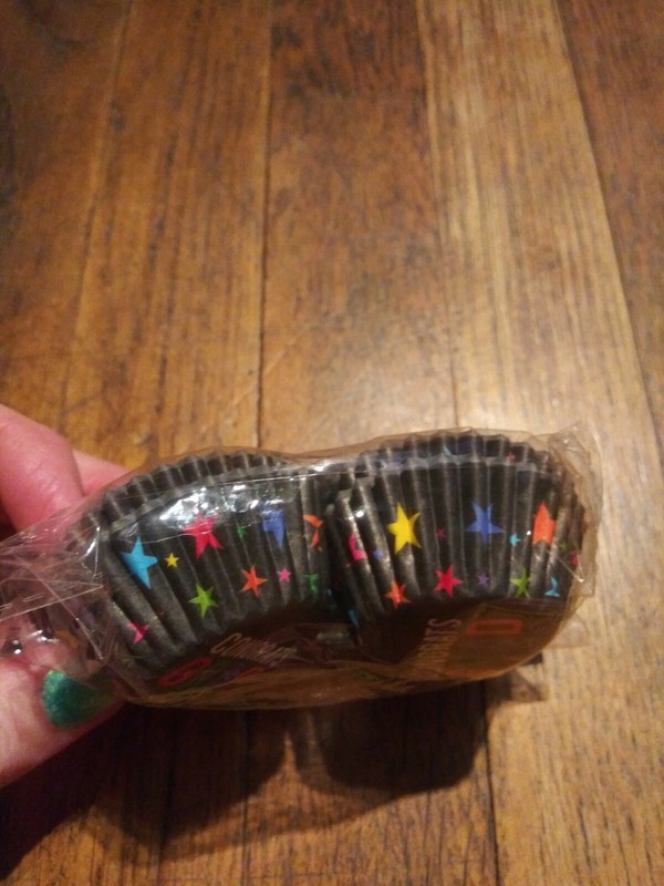 Congrats Grad Graduation Mini Baking Cups Rainbow Stars design 1.25" dia 100 ct gallery