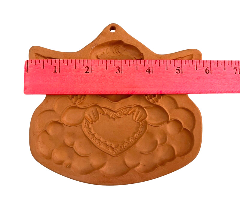 AMACO Cotton Press Vintage Press Mold "Cupid" Angel Heart Mold 1993 gallery