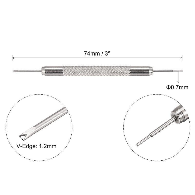 For watches, 8 pieces 25mm strap pins, 1.5mm diameter, with tool gallery
