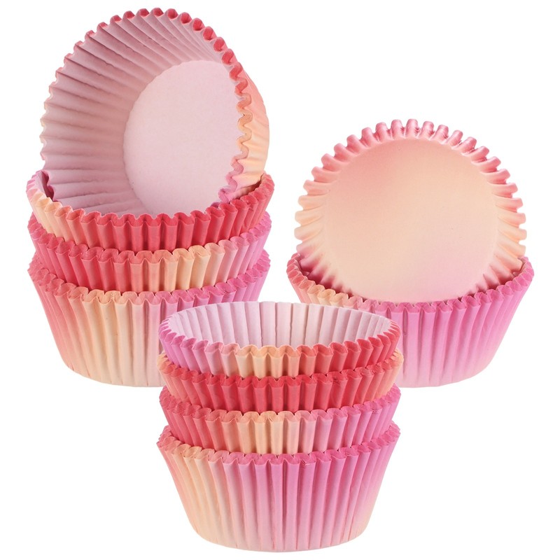 200-Pack Cupcake Liners, Cupcake Wrappers for Party[Pink-yellow Gradient]