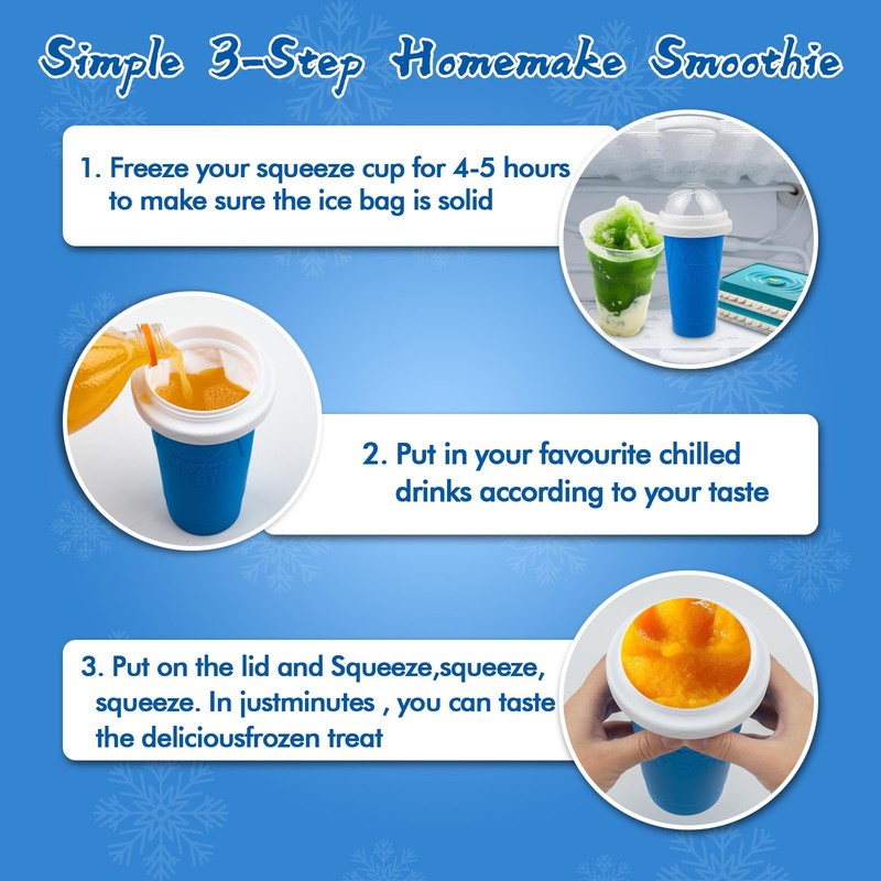 Slushy Maker Cup, DIY Magic Slushie Makers Squeeze Cups, Portable Smoothie Sq... gallery