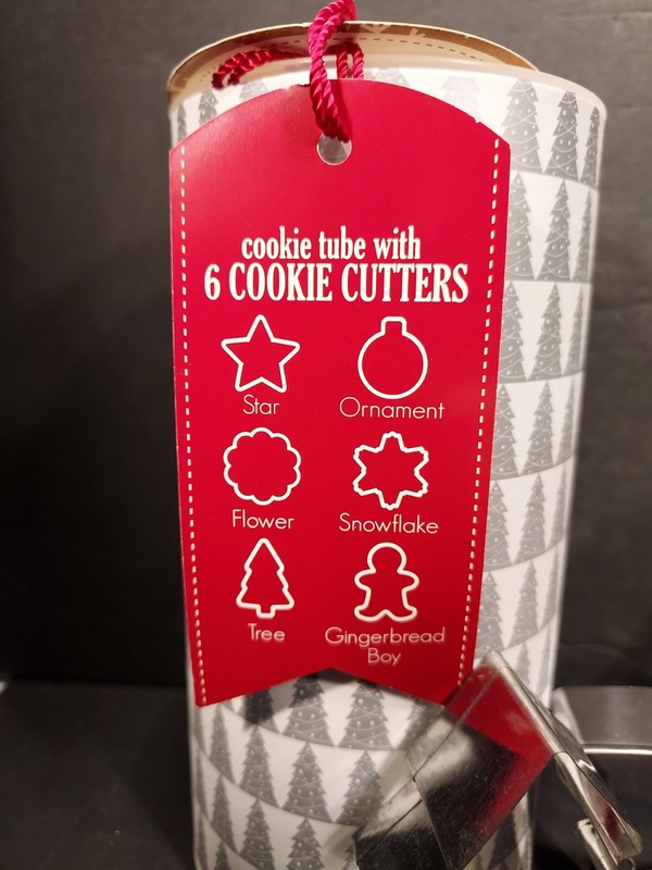 Christmas Cookie Cutter Gift Tube 6 Pcs Tree Star Snow Gingerbrd Bell Nordi Ware gallery