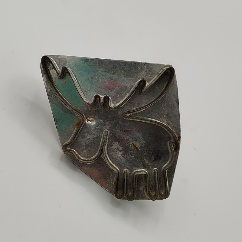 B. Cukla MOOSE HammerSong Folkart Handmade Tin Cookie Cutter w/ Handle (B)