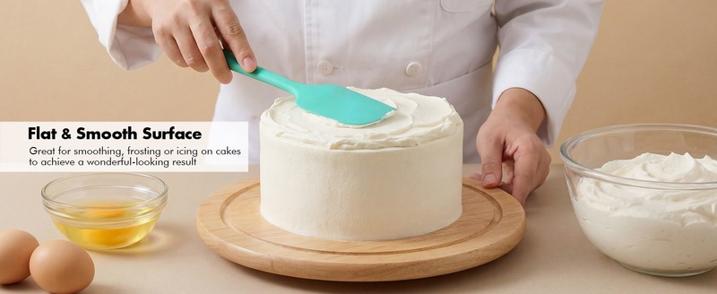 2 Pieces Silicone Spatula Set: 600ºF Heat Resistant gallery