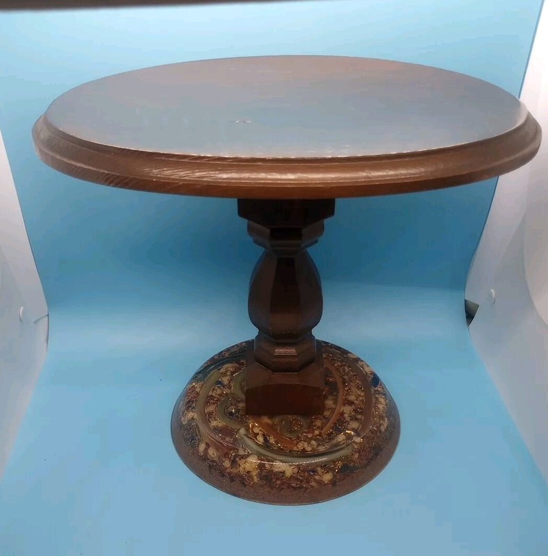 Vintage French Chef Patisserie Bakery Pastry Cake Wood & Acrylic Stand Rare gallery