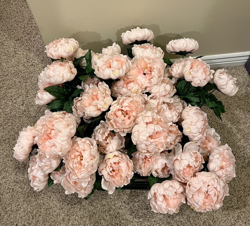 Light Pink 23 Inch Artificial Peony Bush gallery