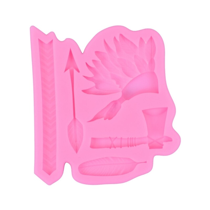 Arrow Indian Headdress Silicone Mold Cake Baking Mold for Making Fondant
