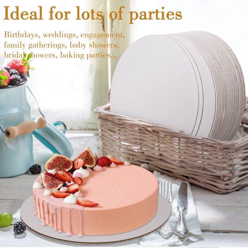 Cake Boards 50 PCS, Cake Boards 12 Inch Round, Cardboard Cake Rounds, Disposa... gallery